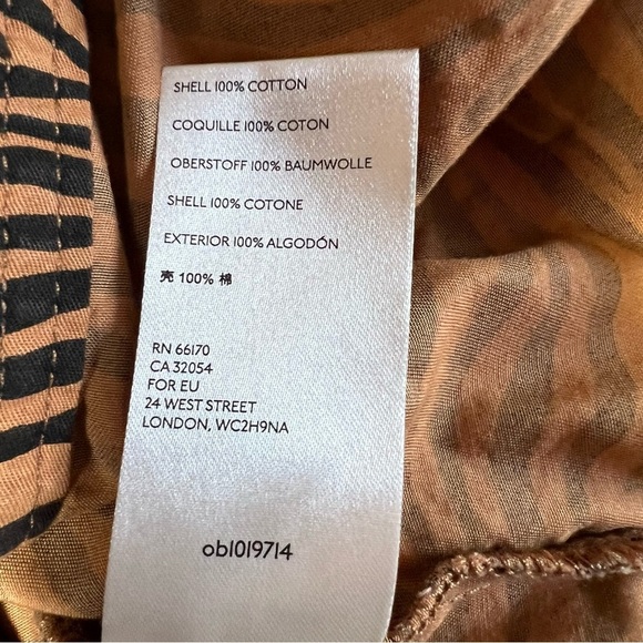 ANTHROPOLOGIE Maeve Tigresa Shirtdress Sleeveless Knee Length Tiger Print Size 6 - Picture 13 of 14